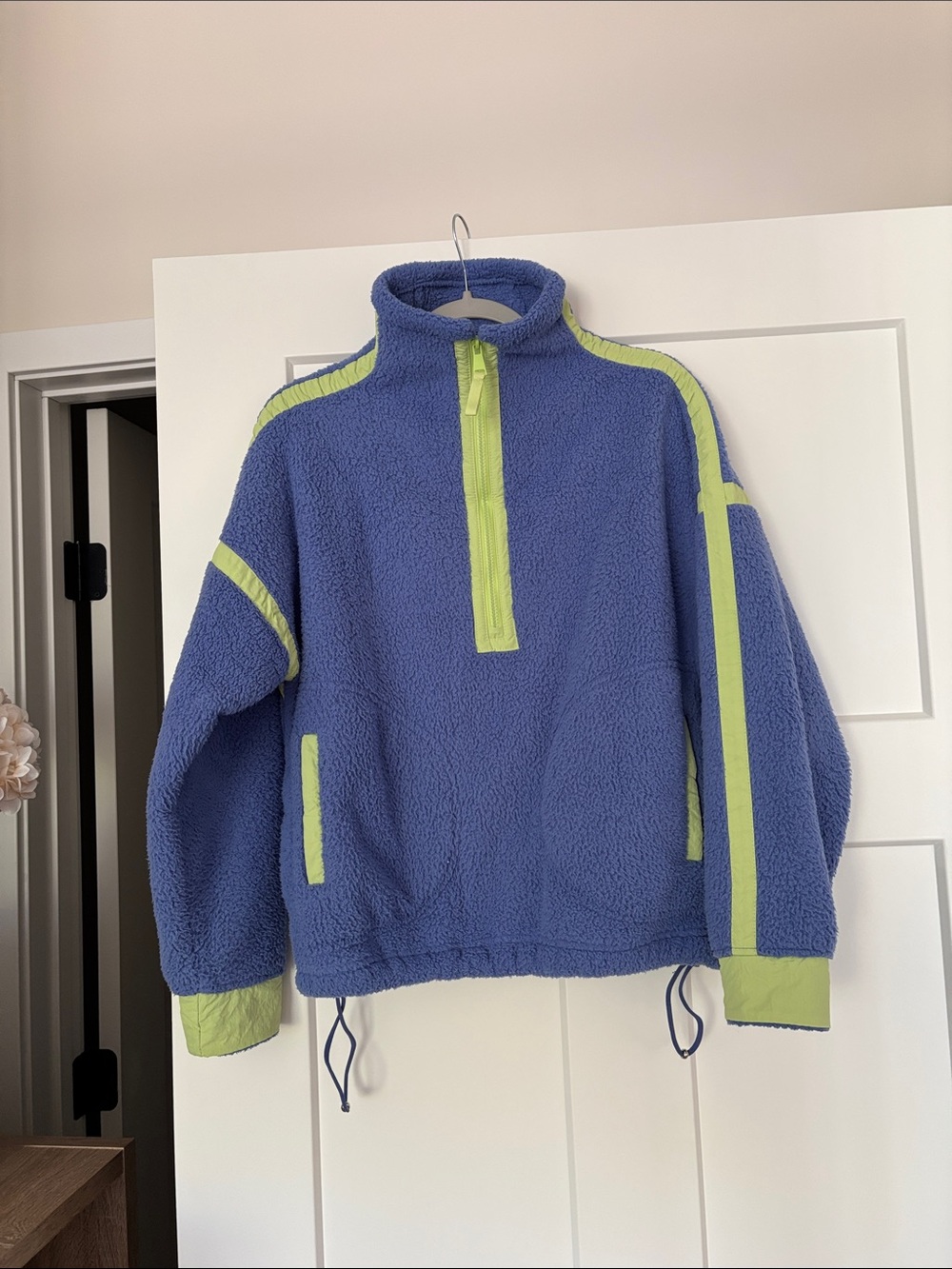 FP Dup by Amazon Blue Teddy Jacket with Lime Trim